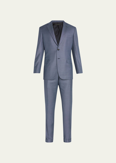 Brioni Men's Brun Wool Birdseye Two-Piece Suit outlook