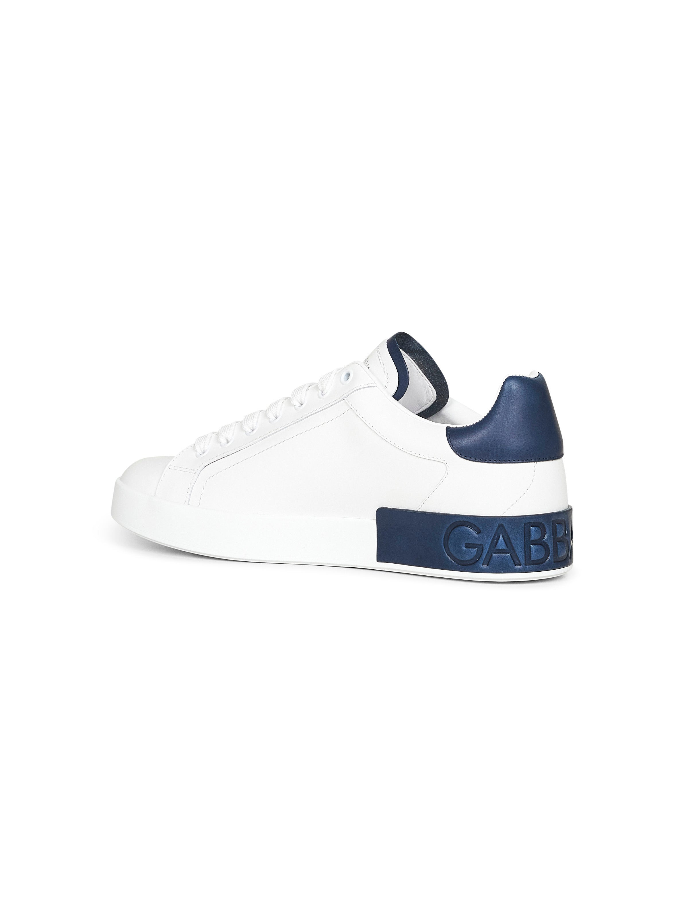 Dolce & Gabbana Men White Calf Leather Portofino Sneakers - 3