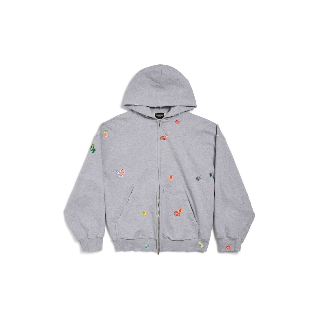 Women's Fruity Zip-up Hoodie Regular Fit in Grey - 1