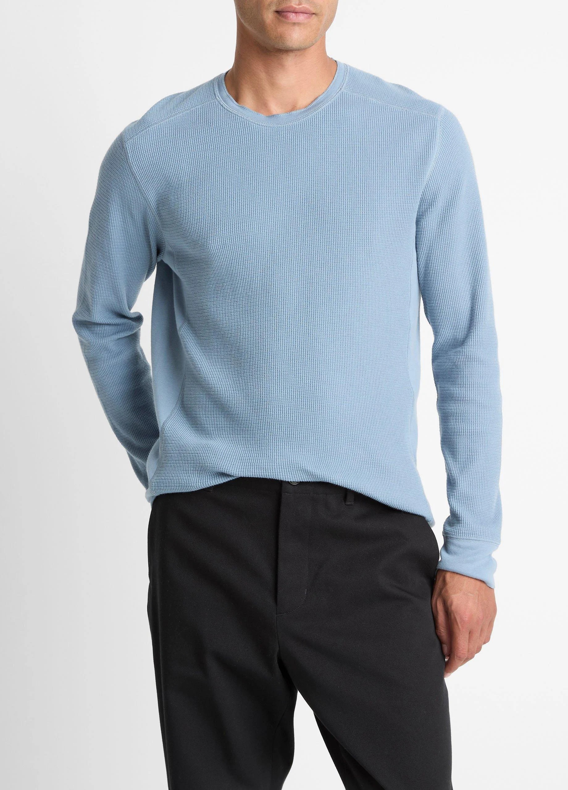Pima Cotton-Blend Thermal Long-Sleeve T-Shirt - 1