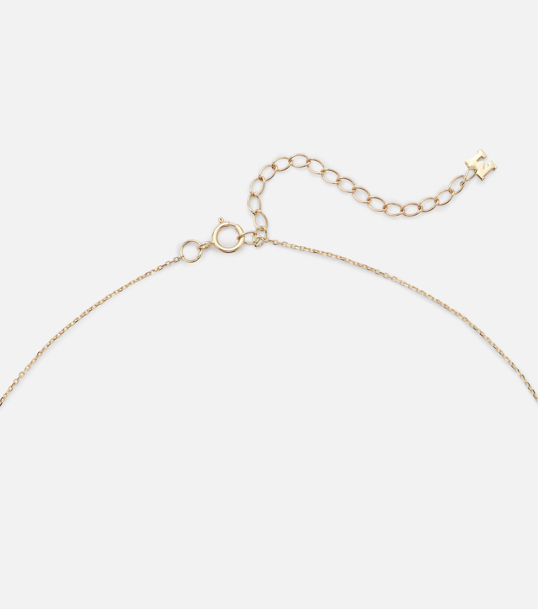 14kt gold pendant necklace with mother-of-pearl - 6