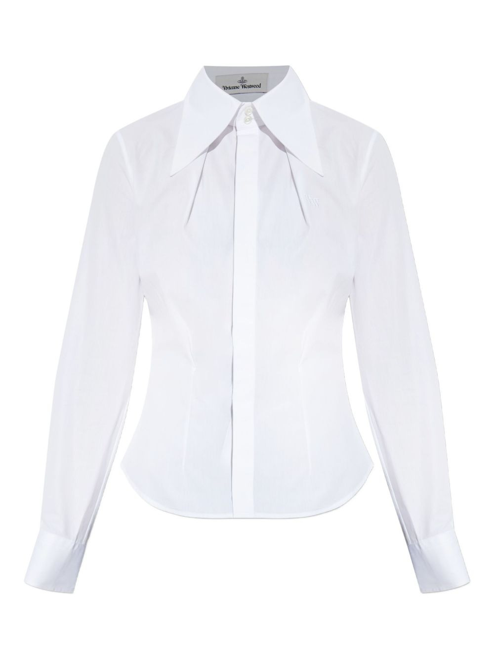 embroidered-logo cotton shirt - 1