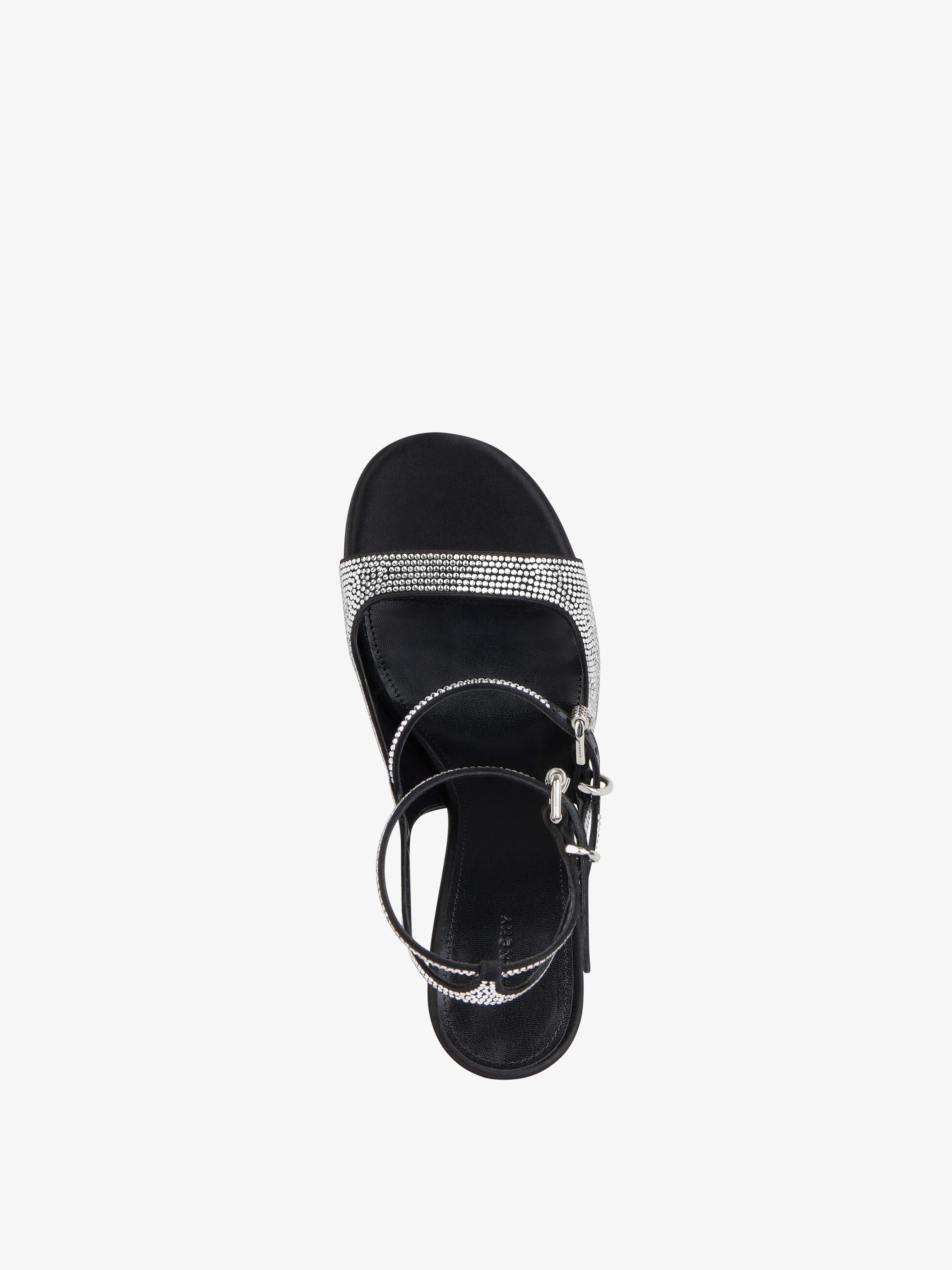 VOYOU PLATFORM SANDALS IN STRASS - 4