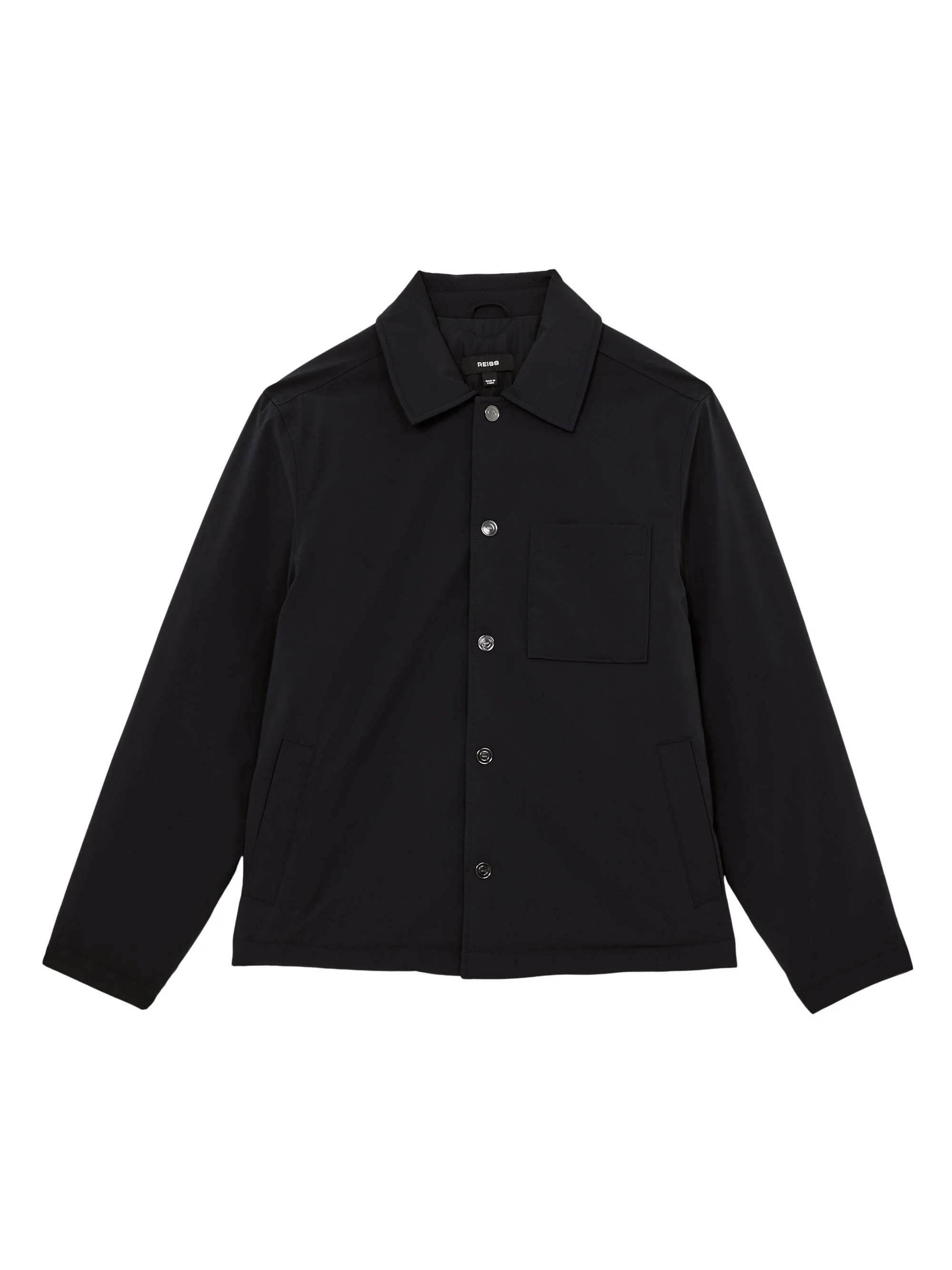Men's Parker Stretch-Nylon Jacket - Navy - 1