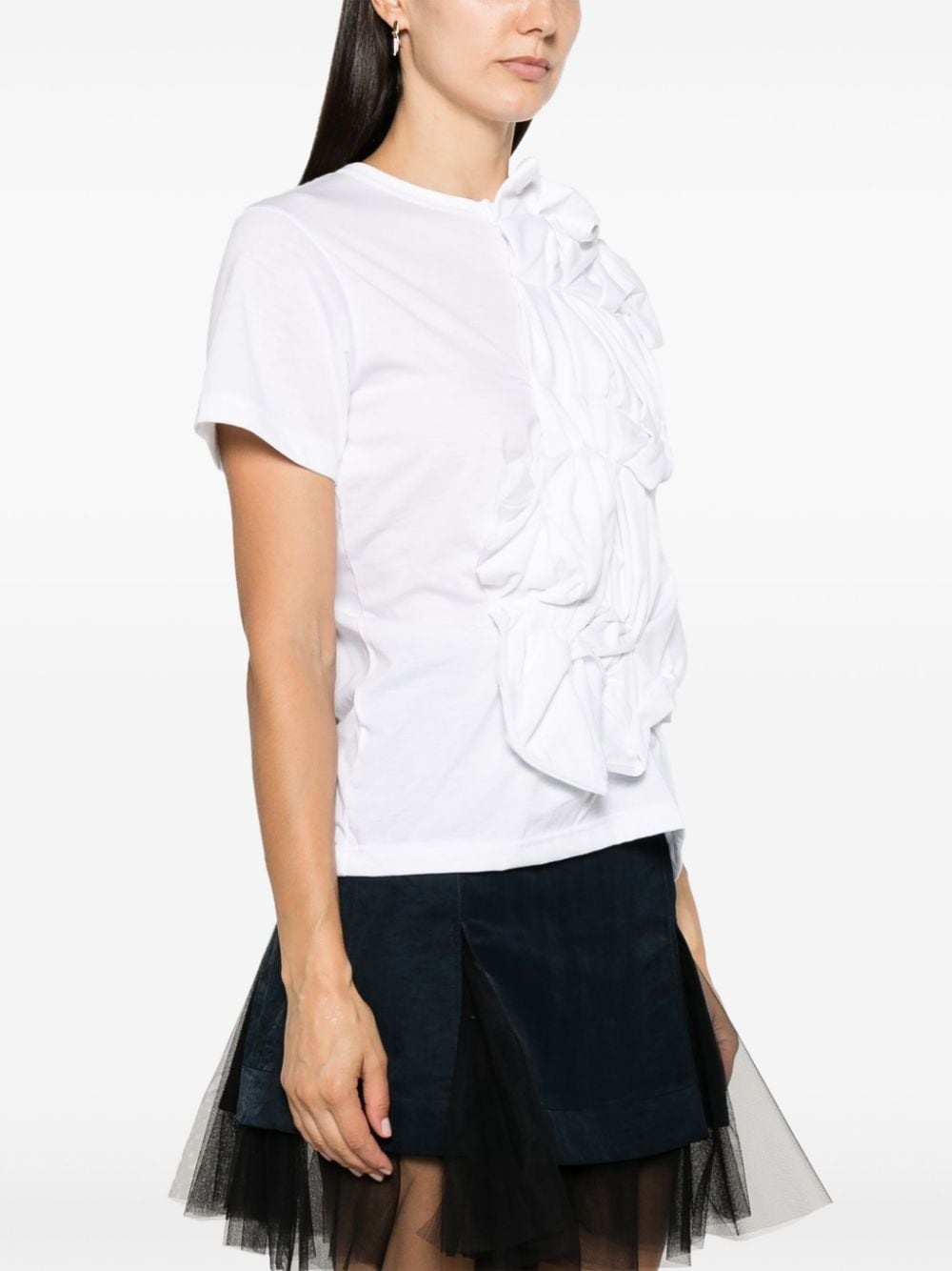 3D-detail cotton T-shirt - 3