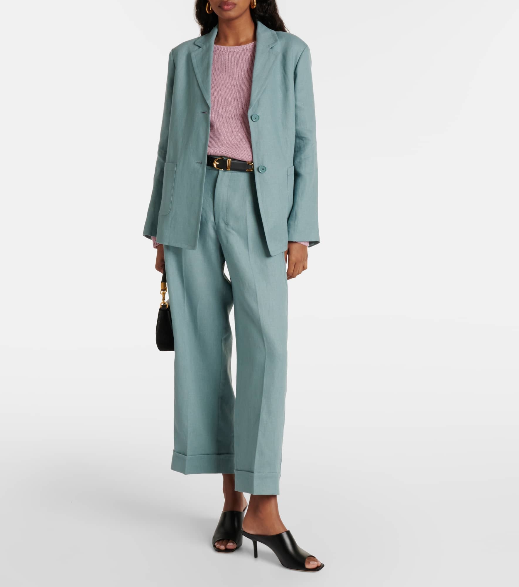 Socrates single-breasted linen blazer - 2