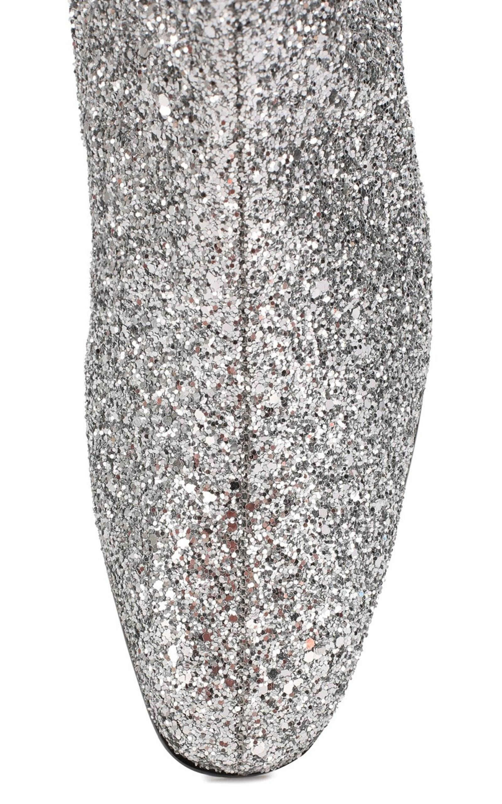 SIlver Glittler Ankle Boots - 7