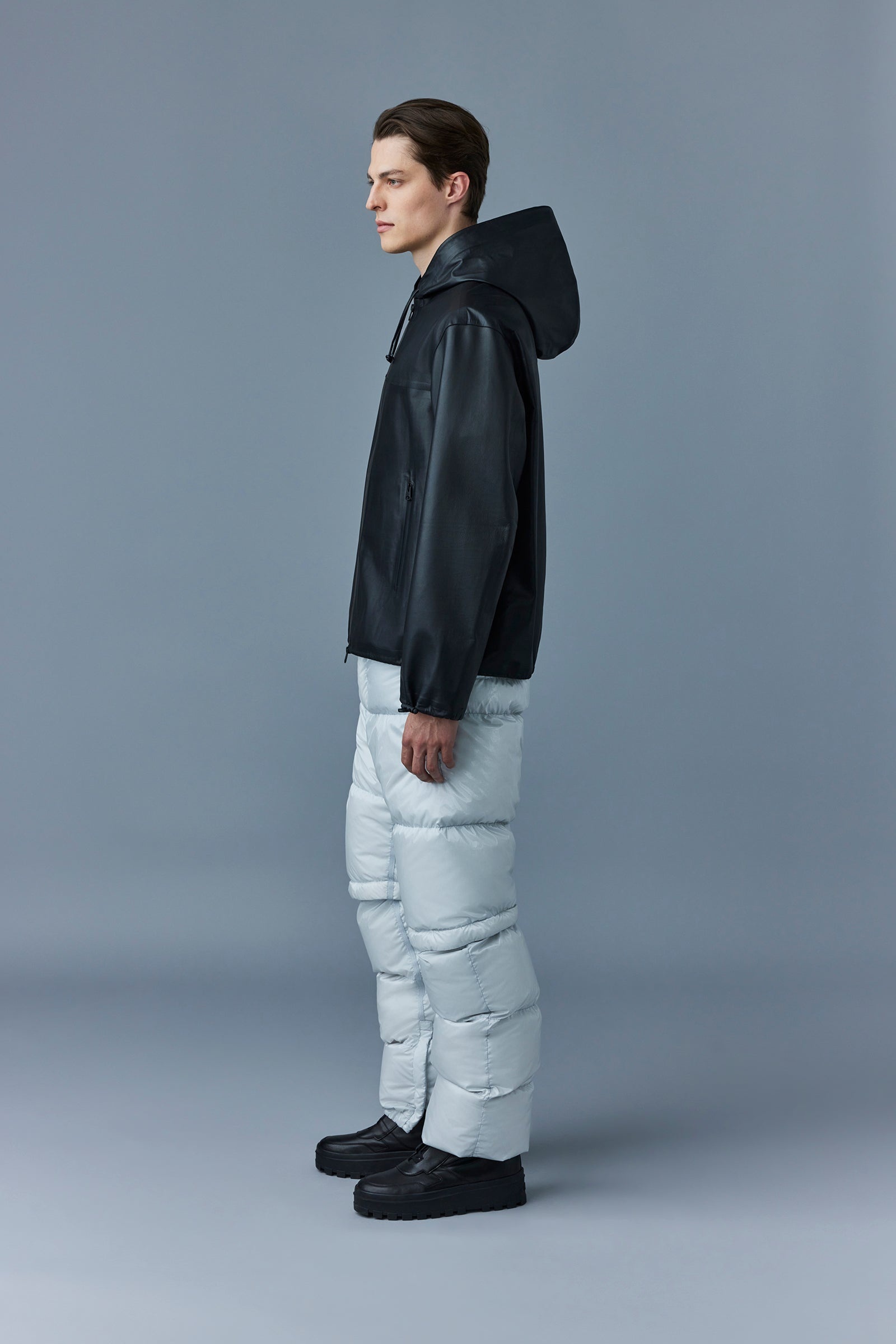 ADORJAN-ML Down Pants with metallic finish - 3