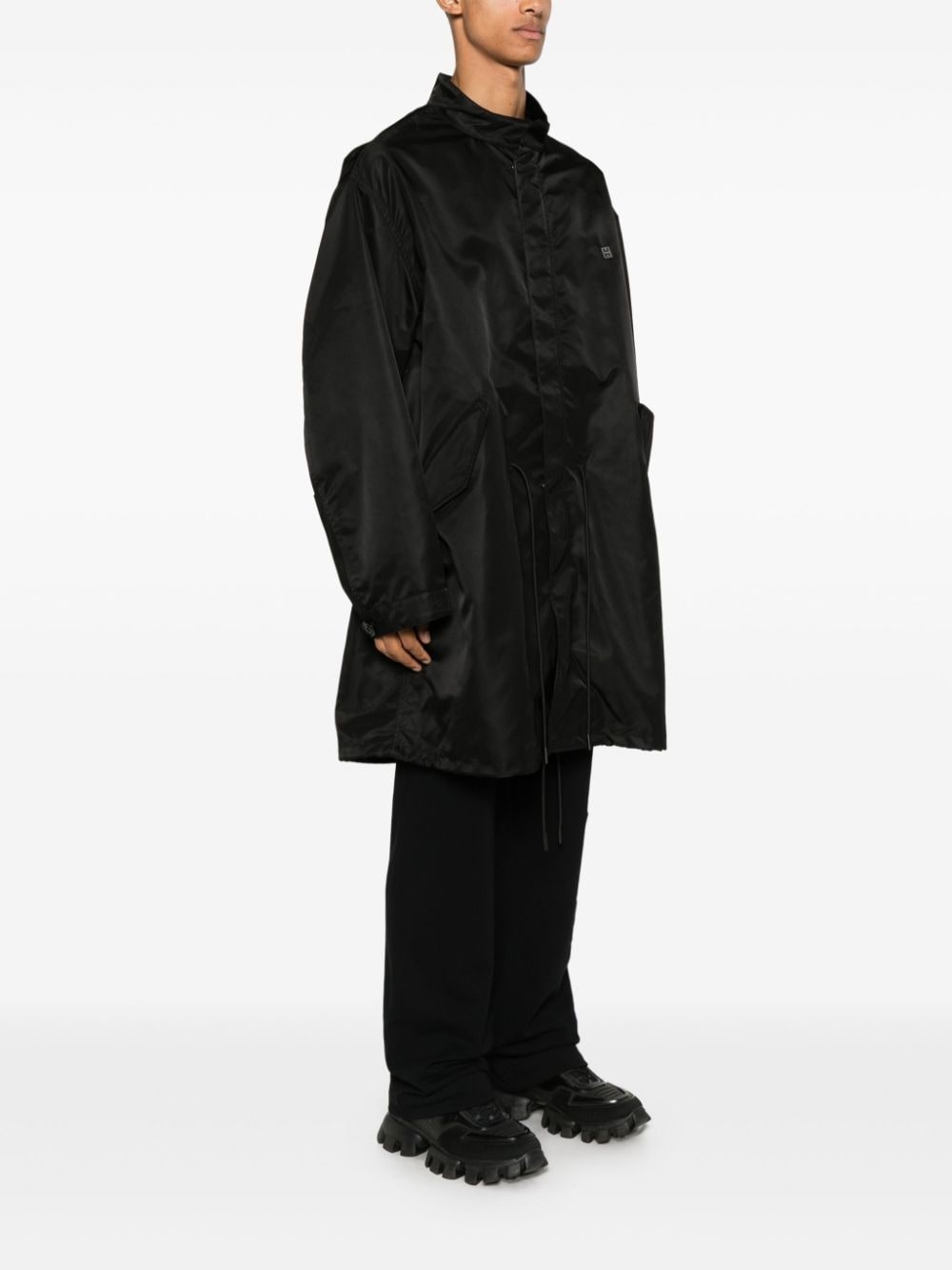 logo-appliqué parka - 3