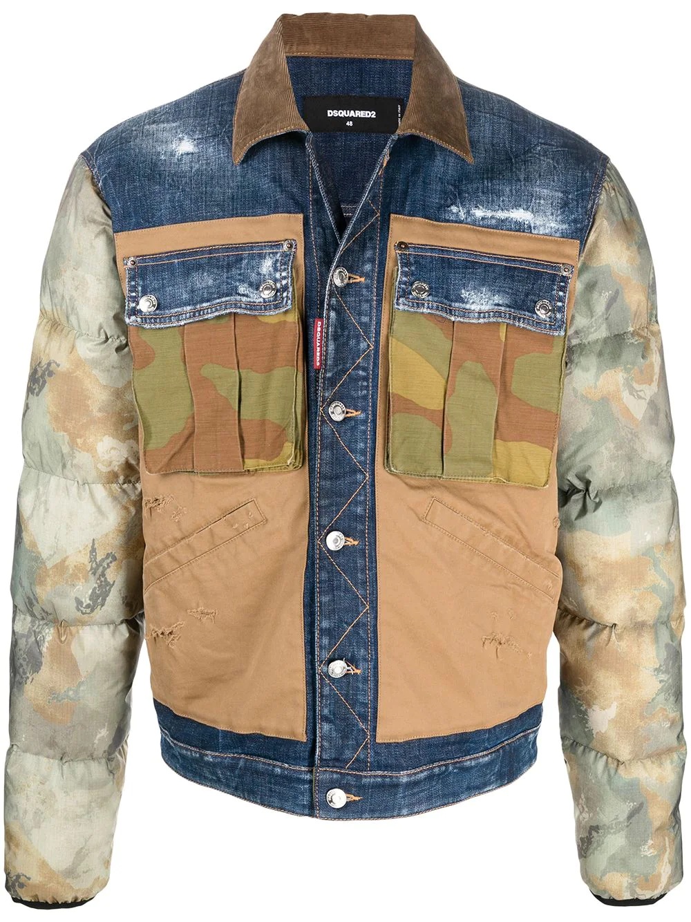 patchwork denim jacket - 1