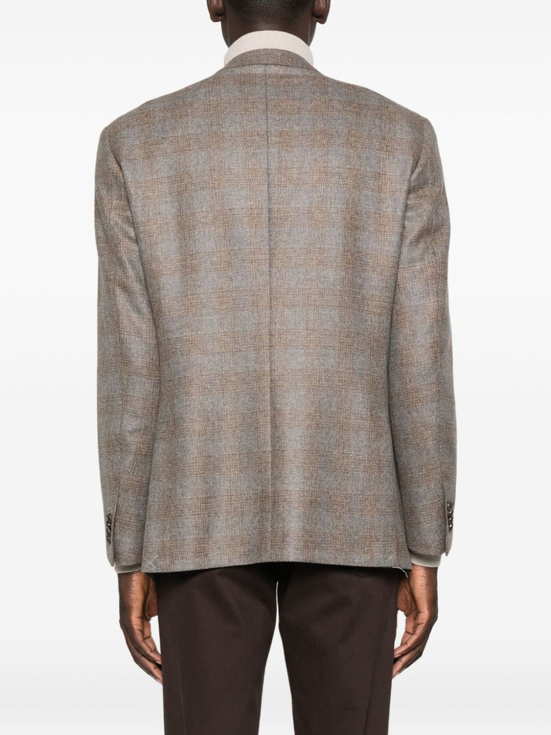 checked two-button jacket 4