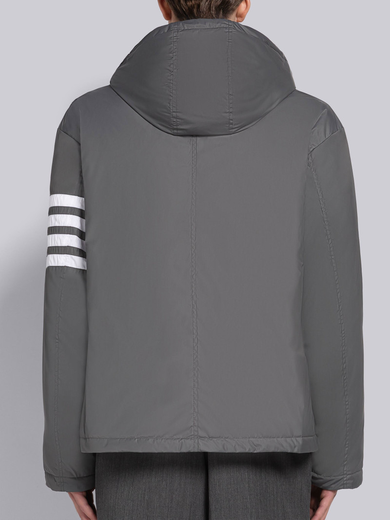 Thom Browne POLY TWILL 4-BAR DOWN FILL ZIP HOODIE JACKET outlook