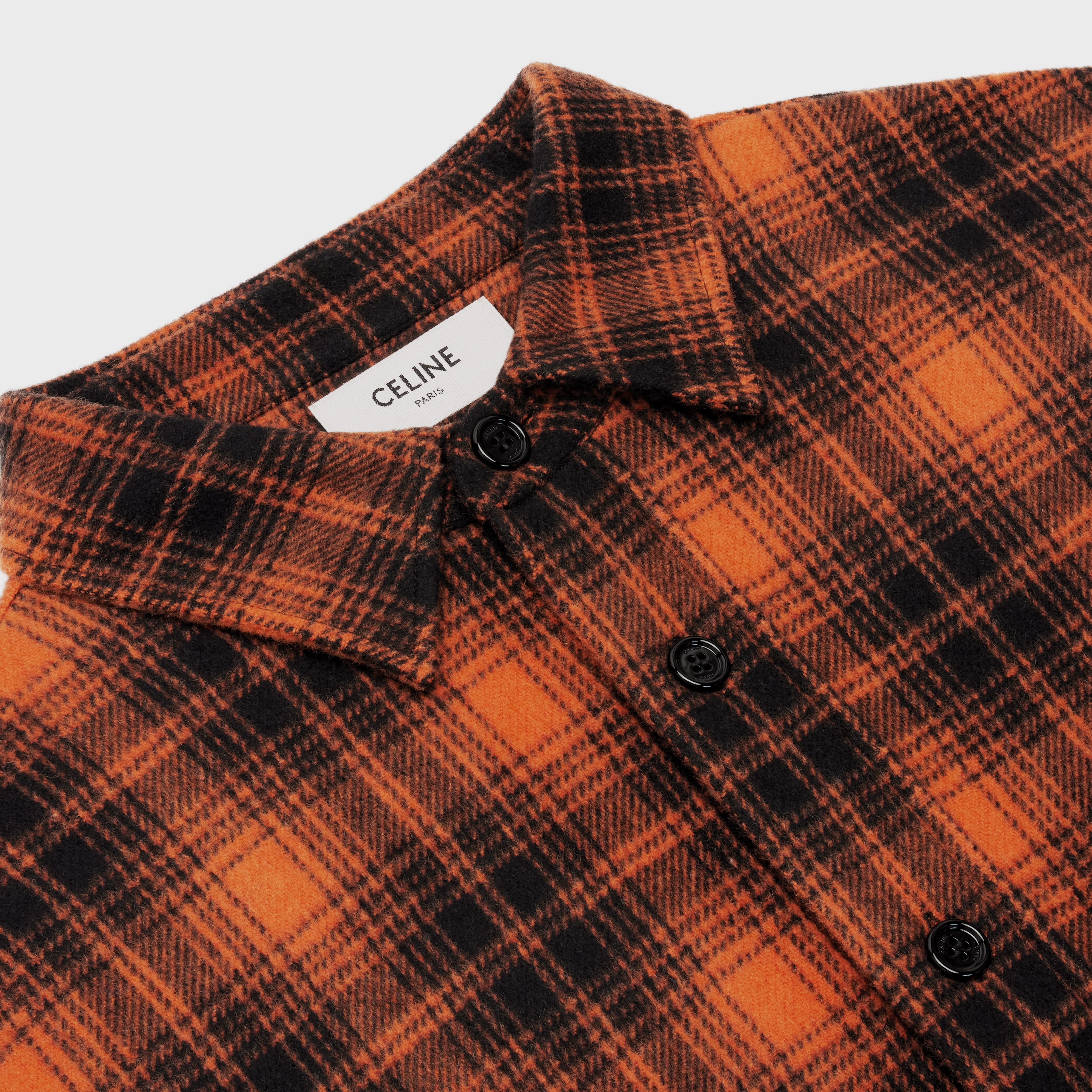 LOOSE SHIRT IN CHECKED WOOL - 3
