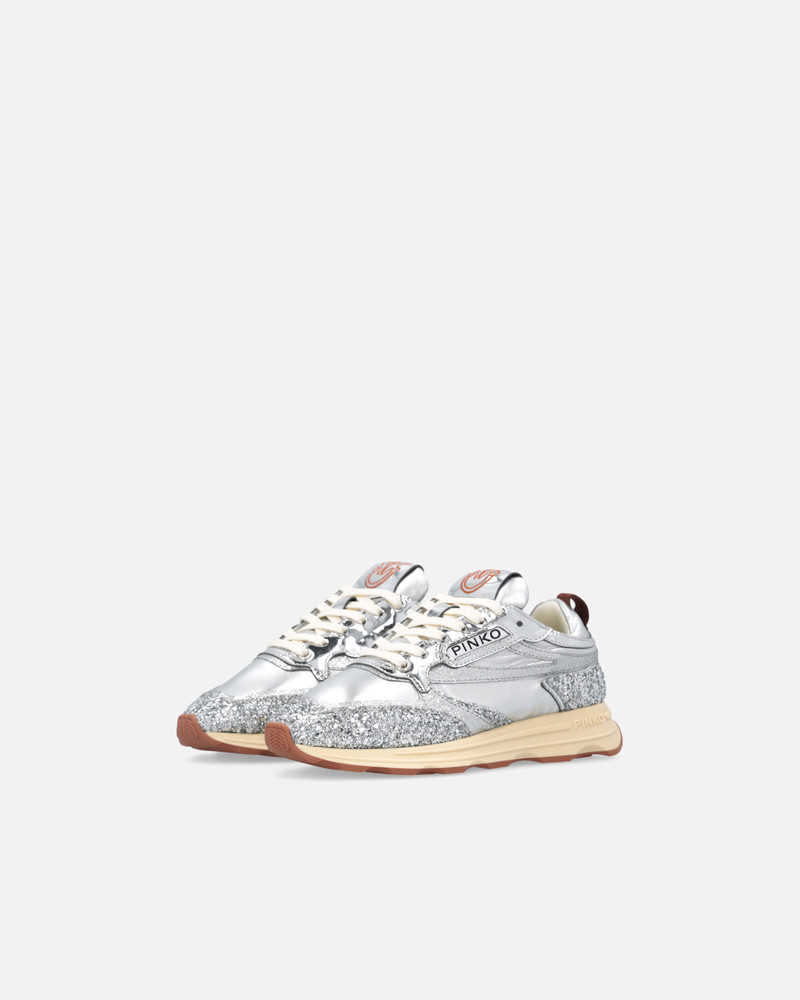 SILVER GLITTERY LAMINATED SNEAKERS 6