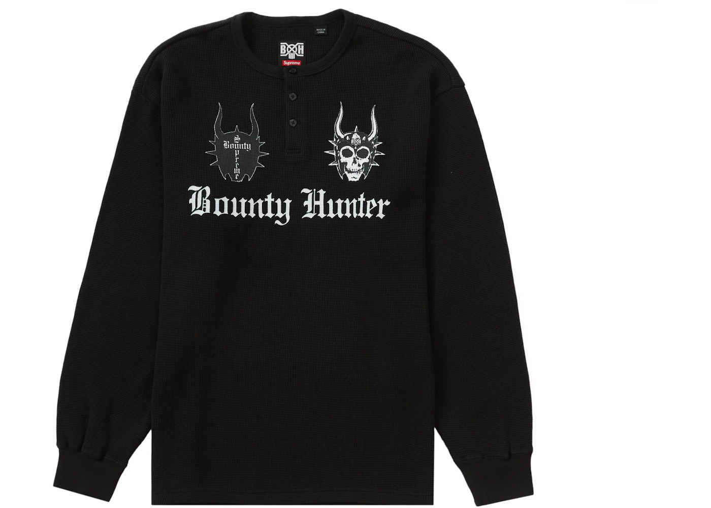 Supreme Bounty Hunter Thermal Henley L/S Top Black - 1