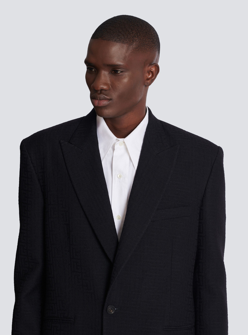 Monogram grain de poudre 1-button jacket 7