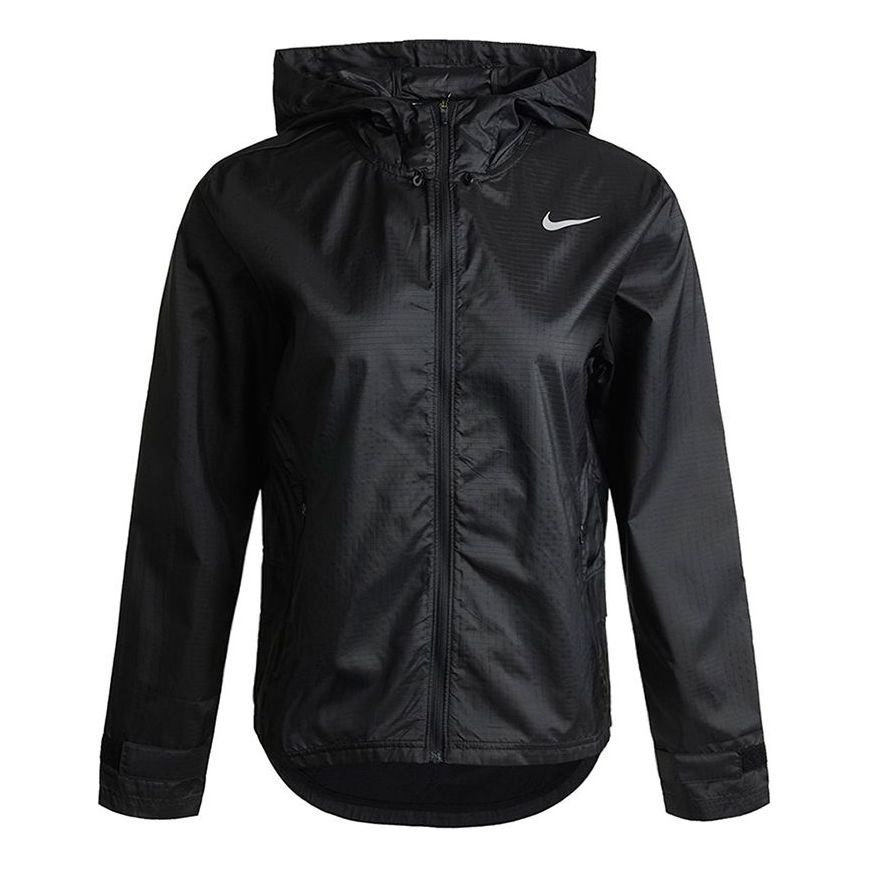 (WMNS) Nike Jacket Running Sports Hooded Jacket Black CU3218-010 - 1