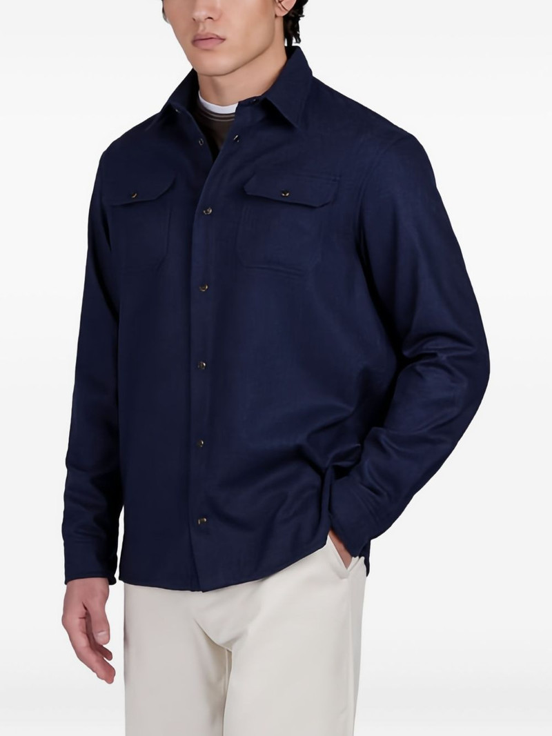 Paul & Shark wool blend flap-pocket shirt outlook