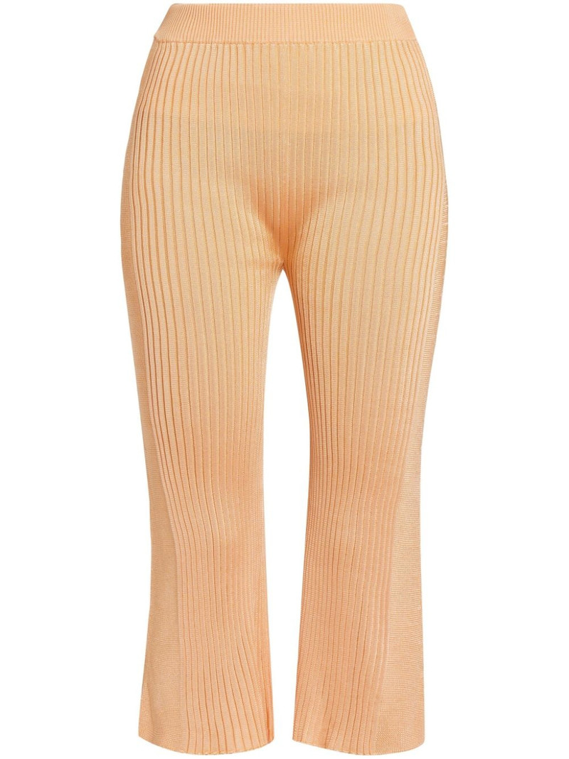 ribbed-panel cropped trousers 1