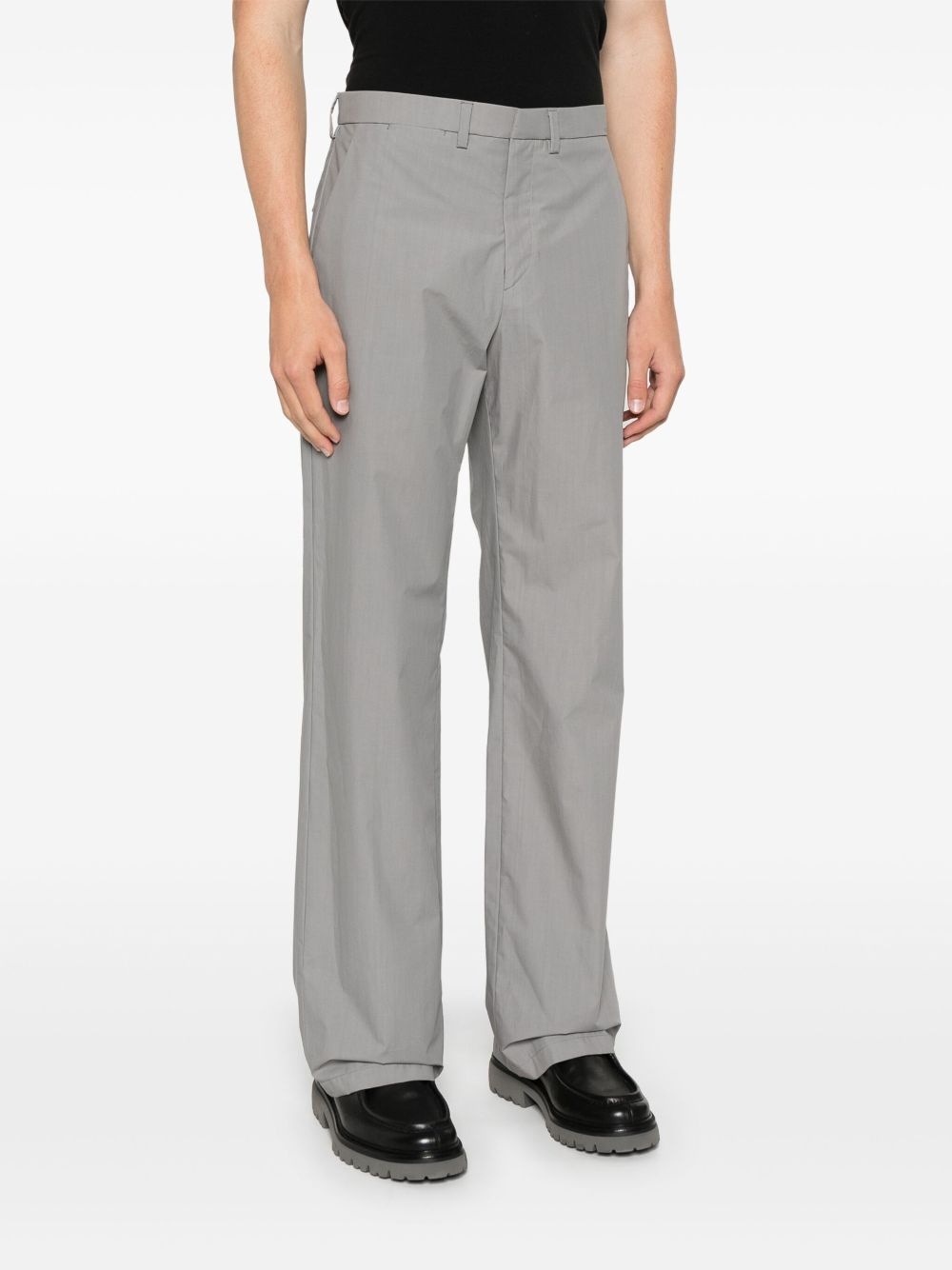 waxed poplin trousers - 3