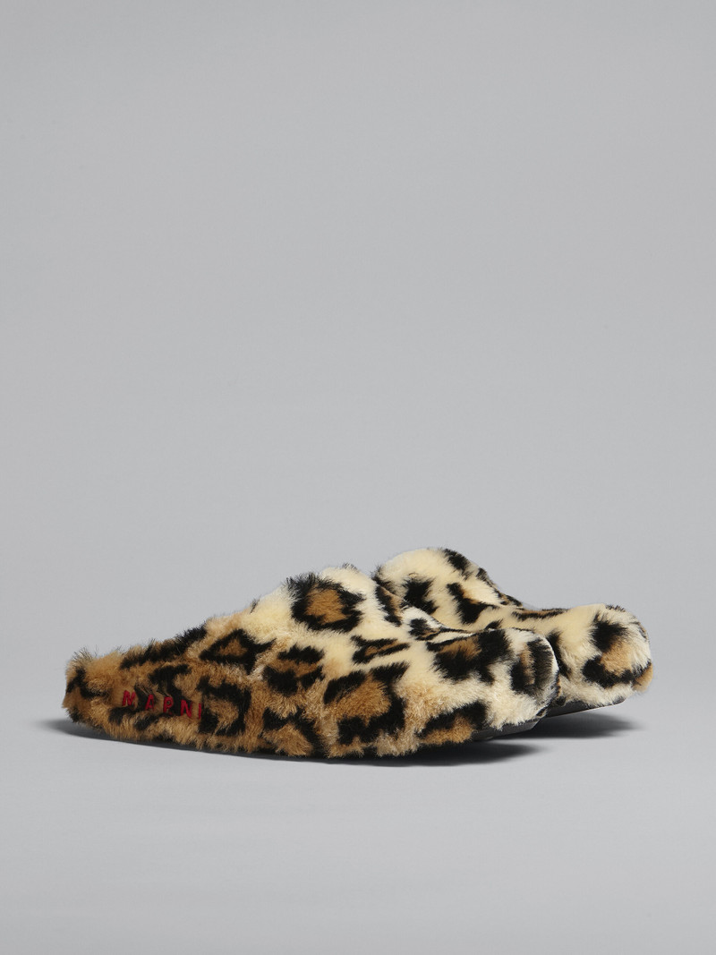 Marni LEOPARD PRINT FAUX FUR FUSSBETT SABOT outlook