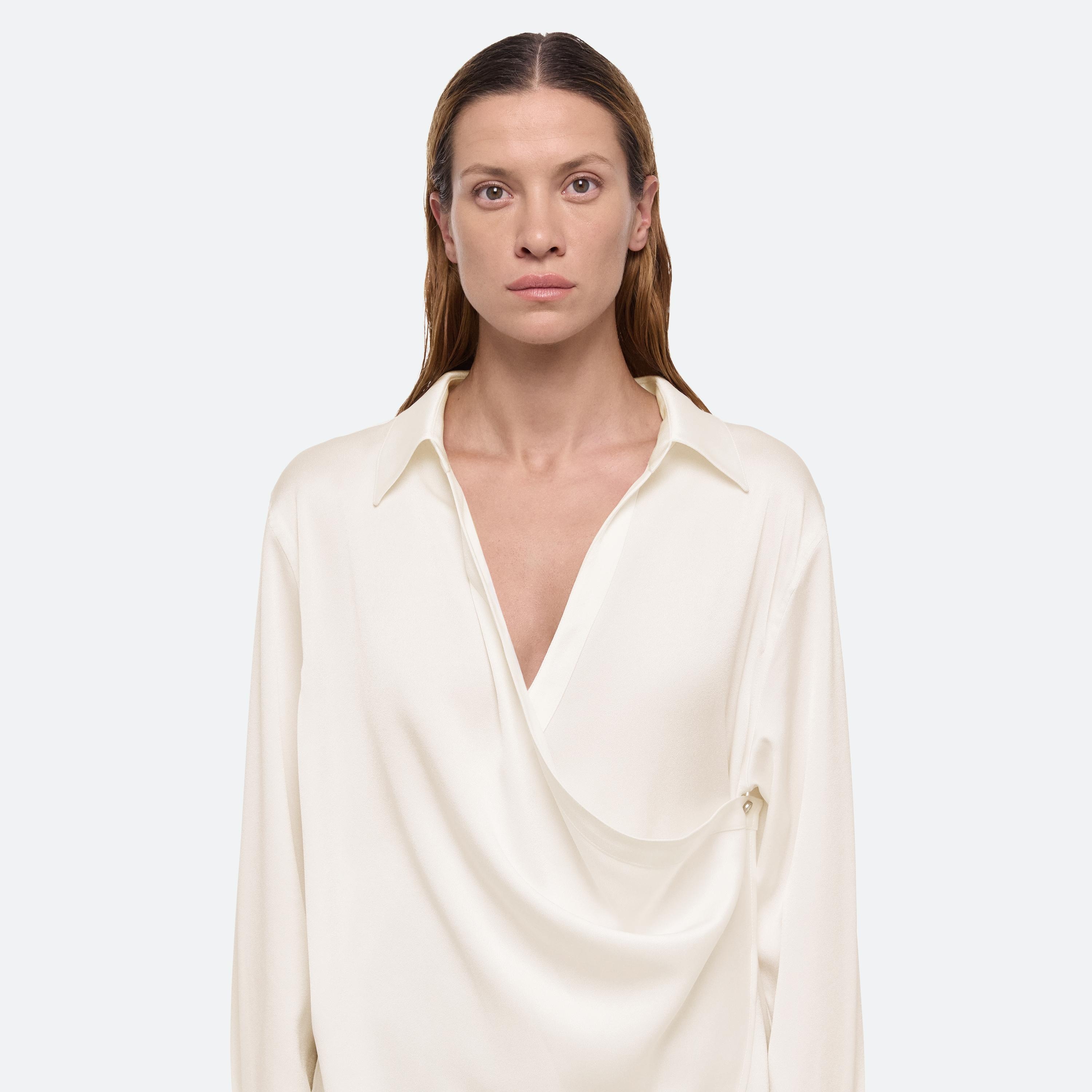 RELAXED WRAP SHIRT - 6