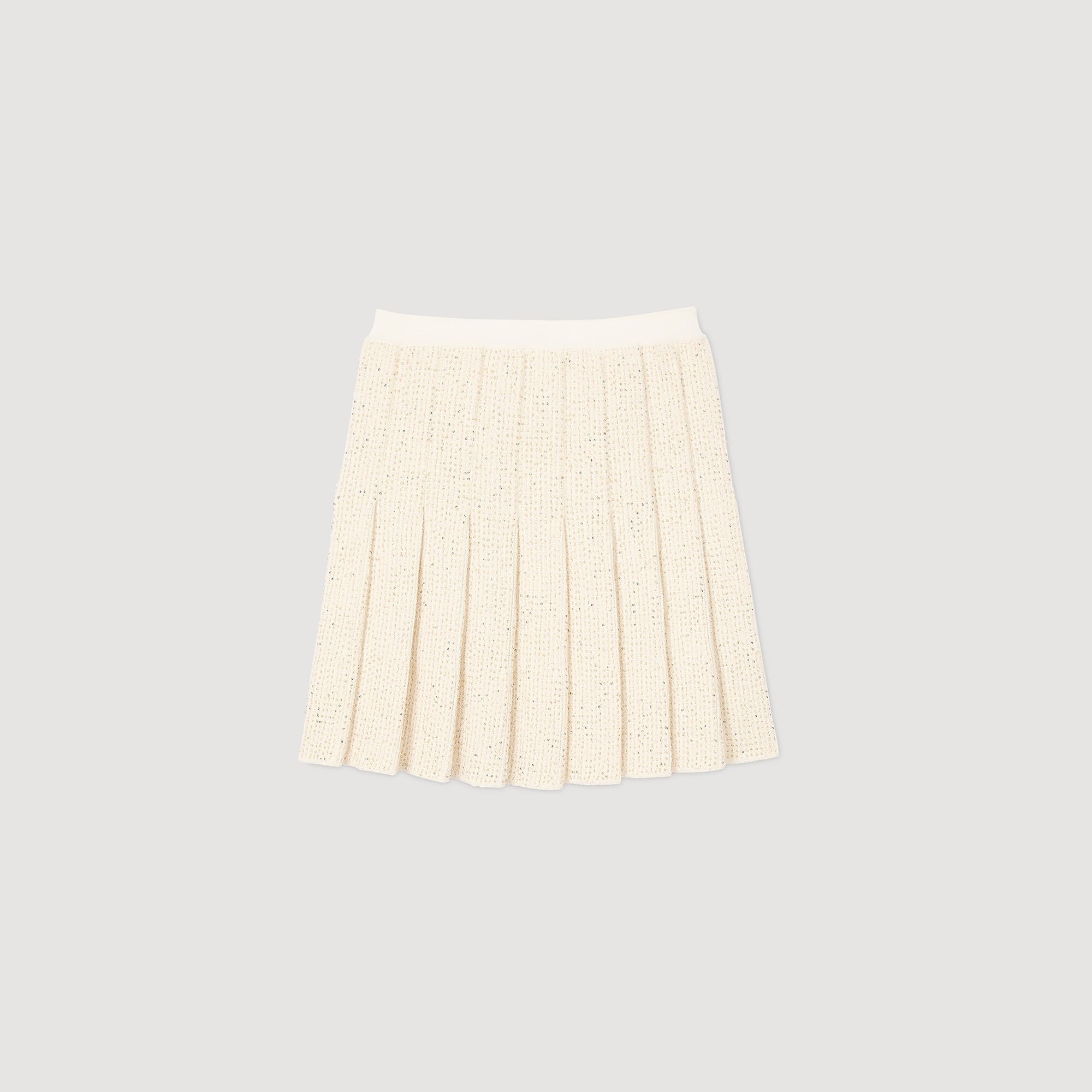 MINI TWEED PLEATED SKIRT - 6