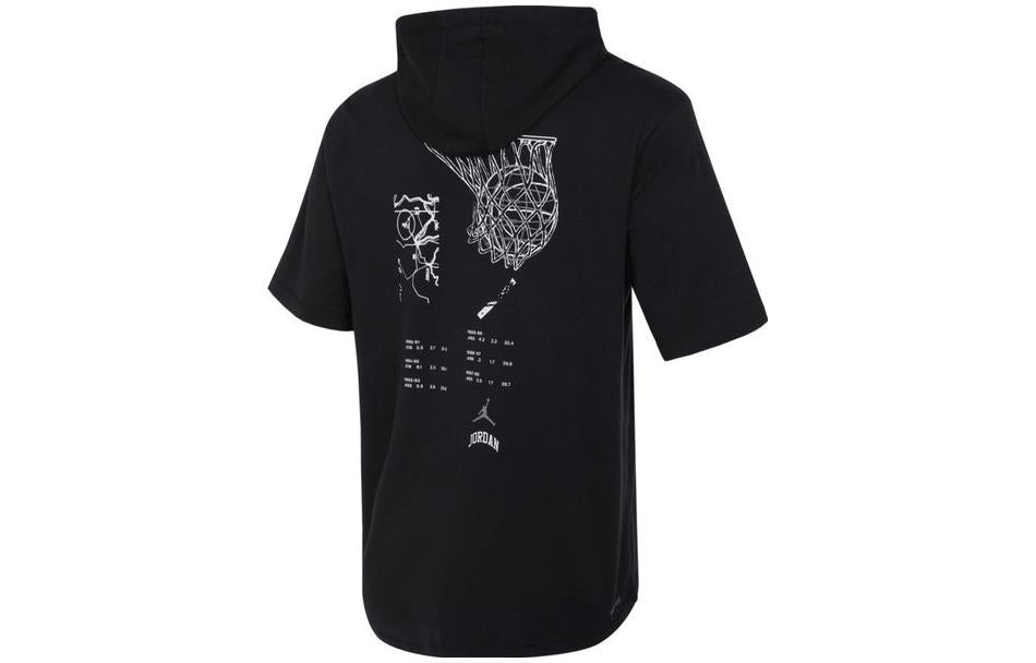 Air Jordan Sportswear Hoody Crew T-Shirt 'Black' FB7428-010 - 3