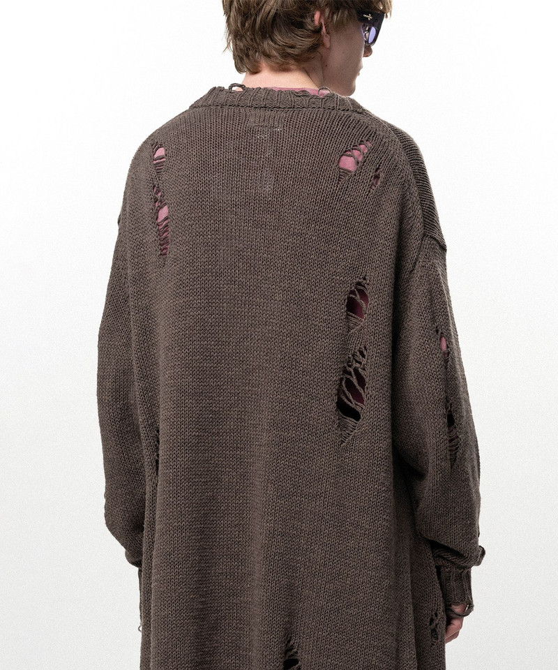 Damaged Low Gauge Long Cardigan 16
