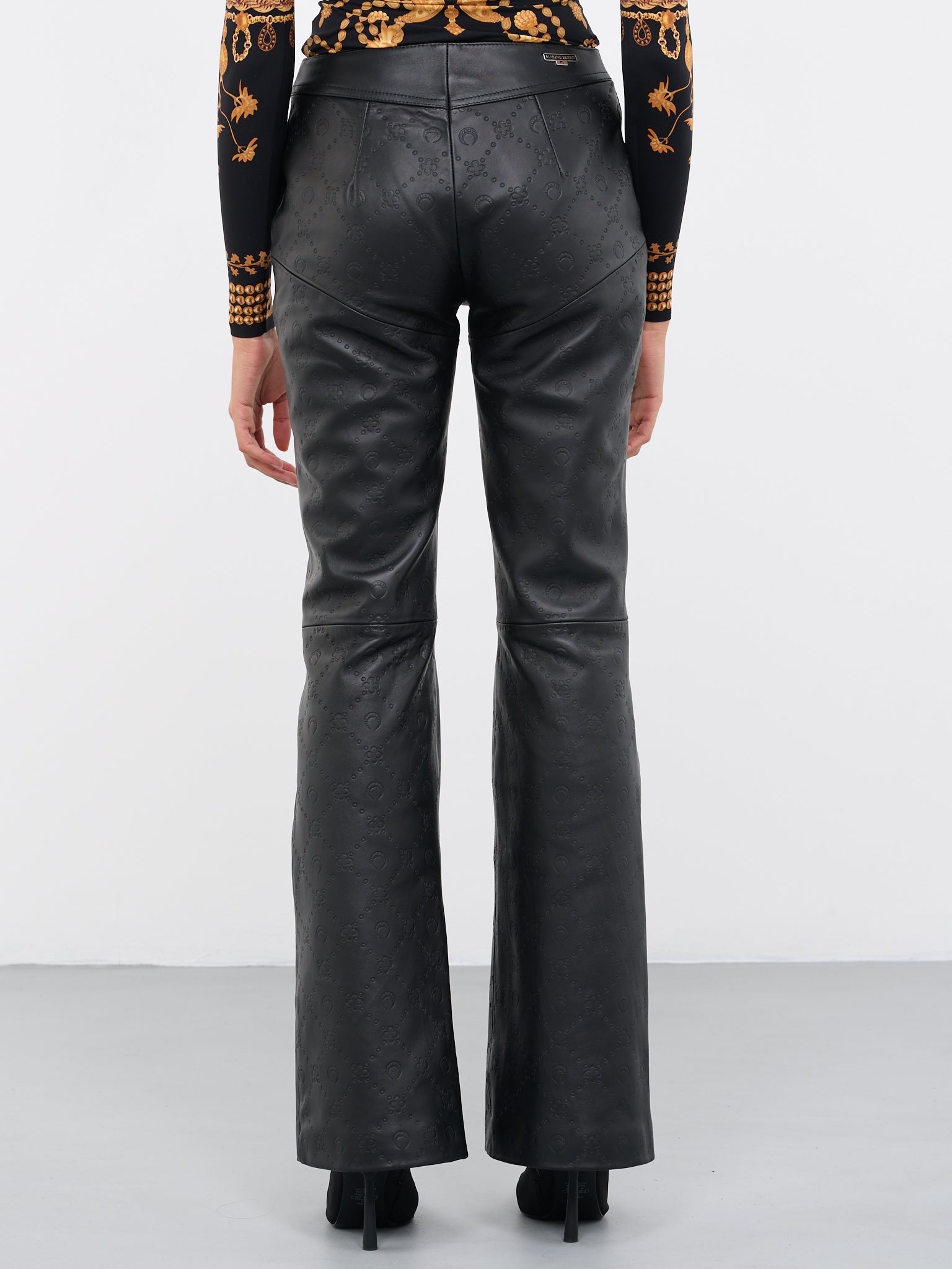 Embossed Leather Trousers - 3
