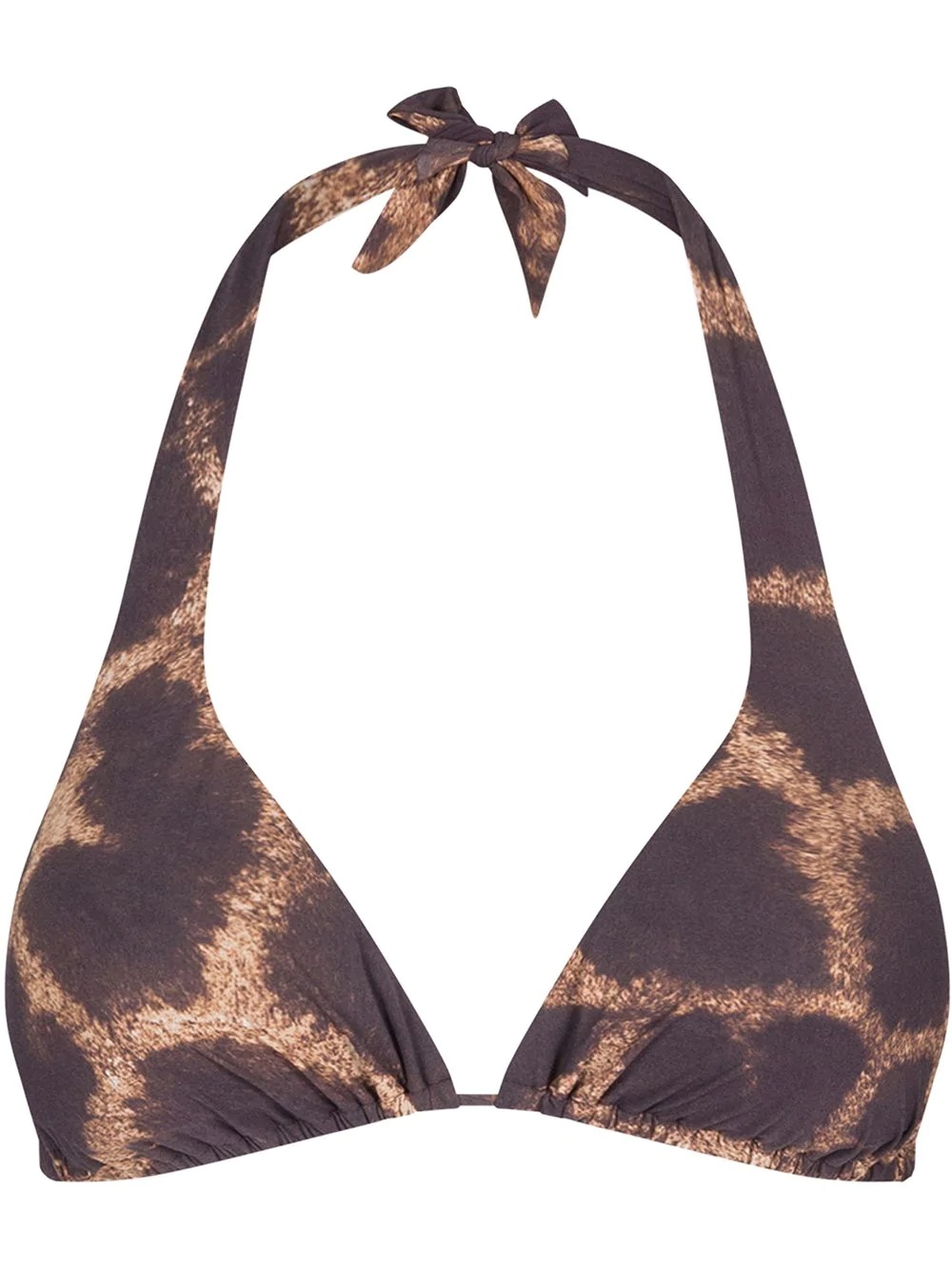 animal print bikini top - 1