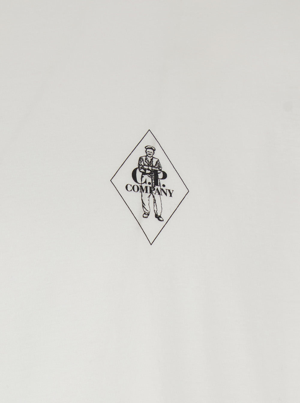 C.P. Company Men White Crewneck T-Shirt With Logo Detail On The Front In Cotton Woman - 3