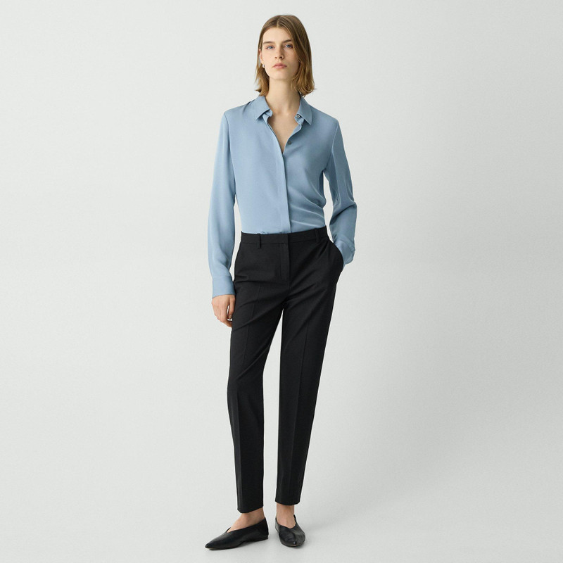Theory Fitted Shirt in Silk Georgette outlook