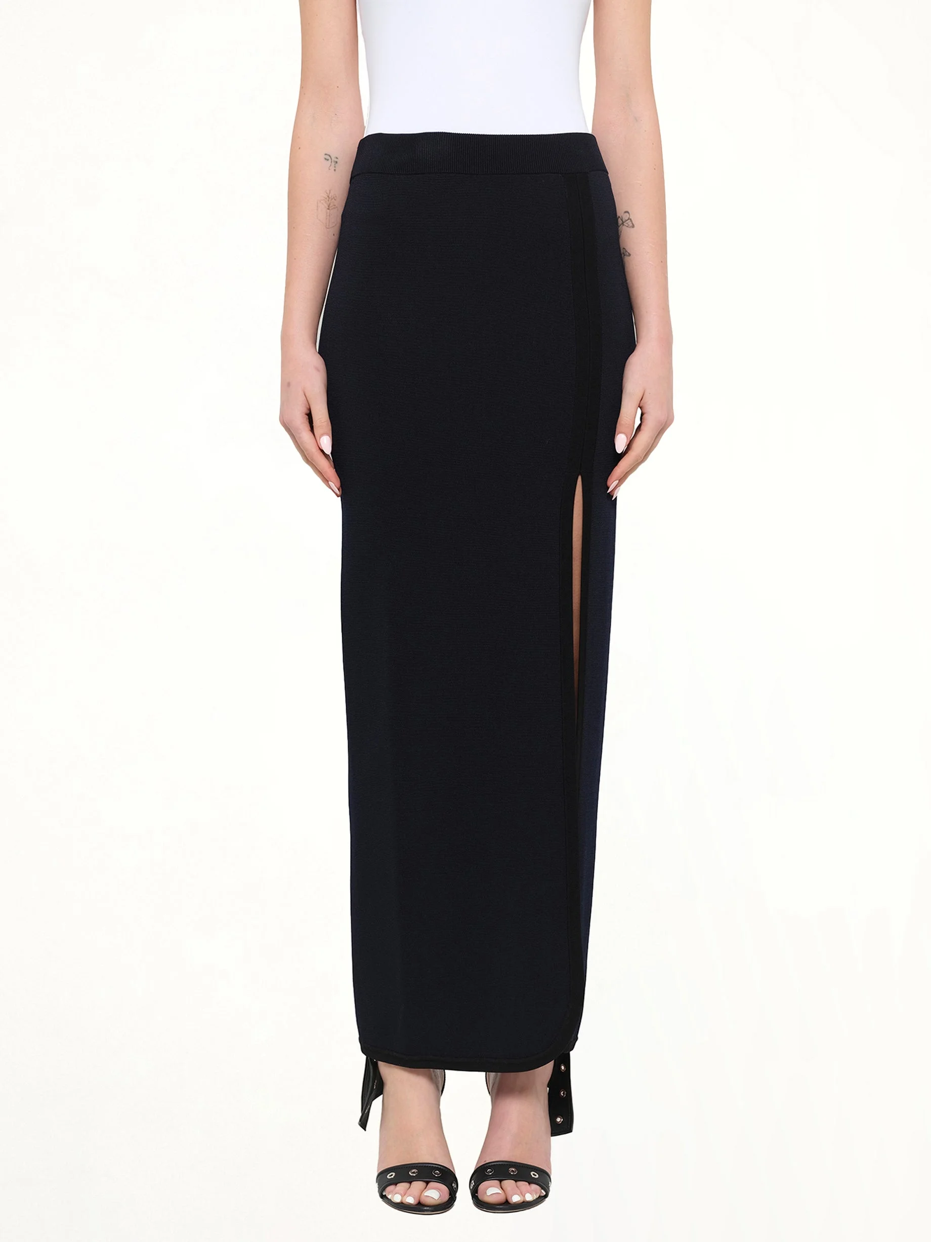 Long Skirt in Navy - 1