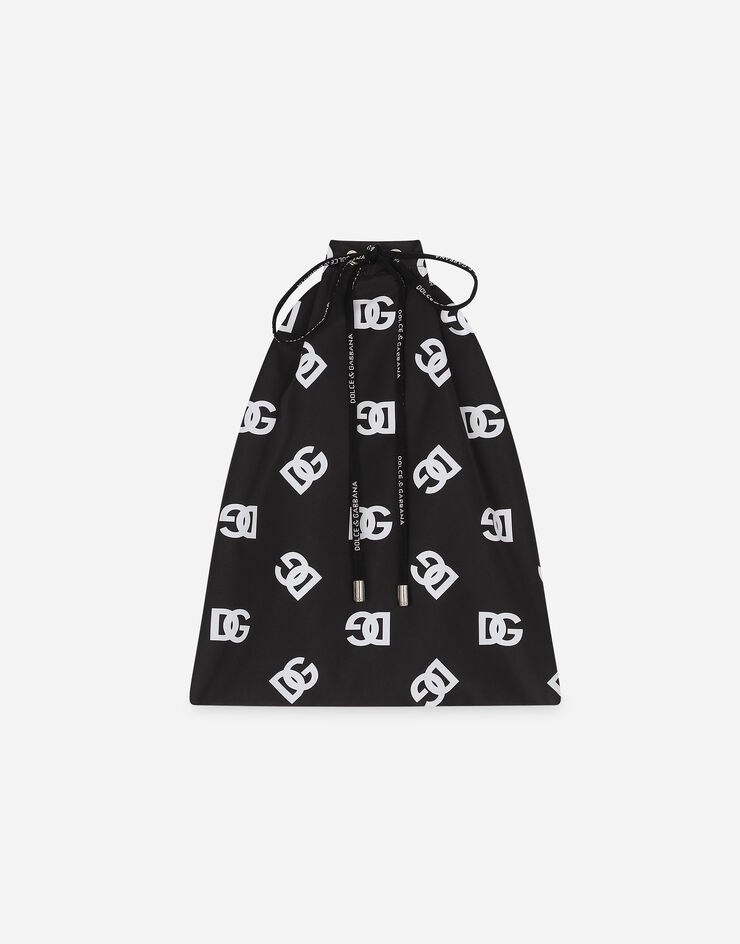 Mid-length swim trunks with all-over DG logo print - 3