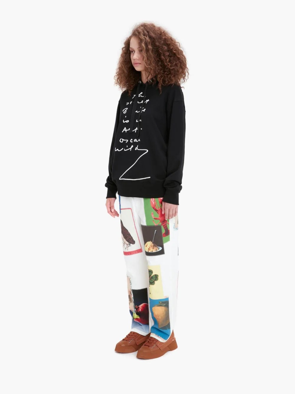 OSCAR WILDE CAPSULE: QUOTE PRINT RELAXED FIT HOODIE - 4