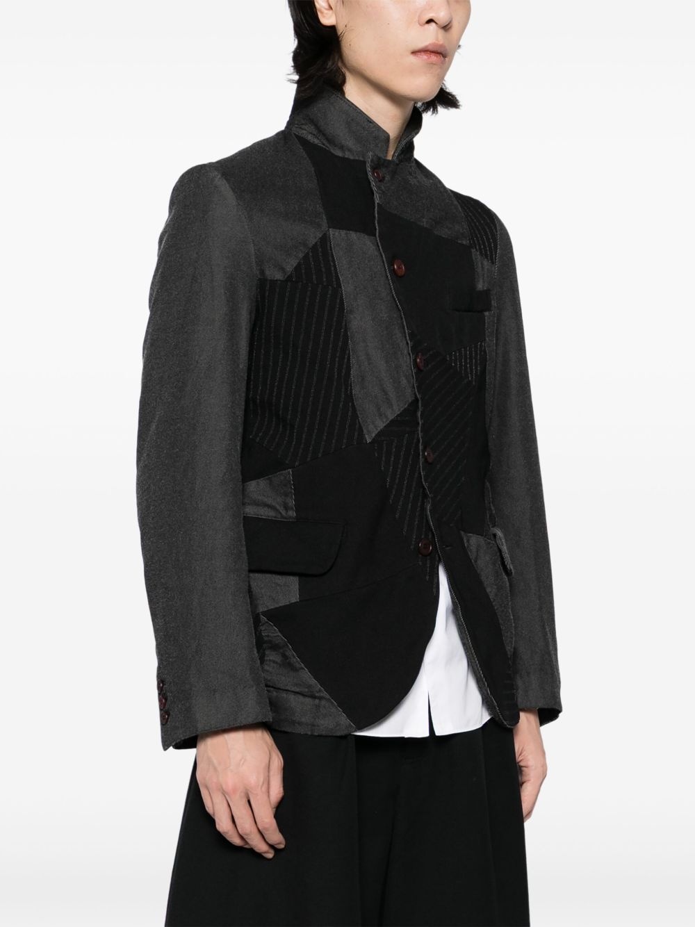 patchwork blazer - 3