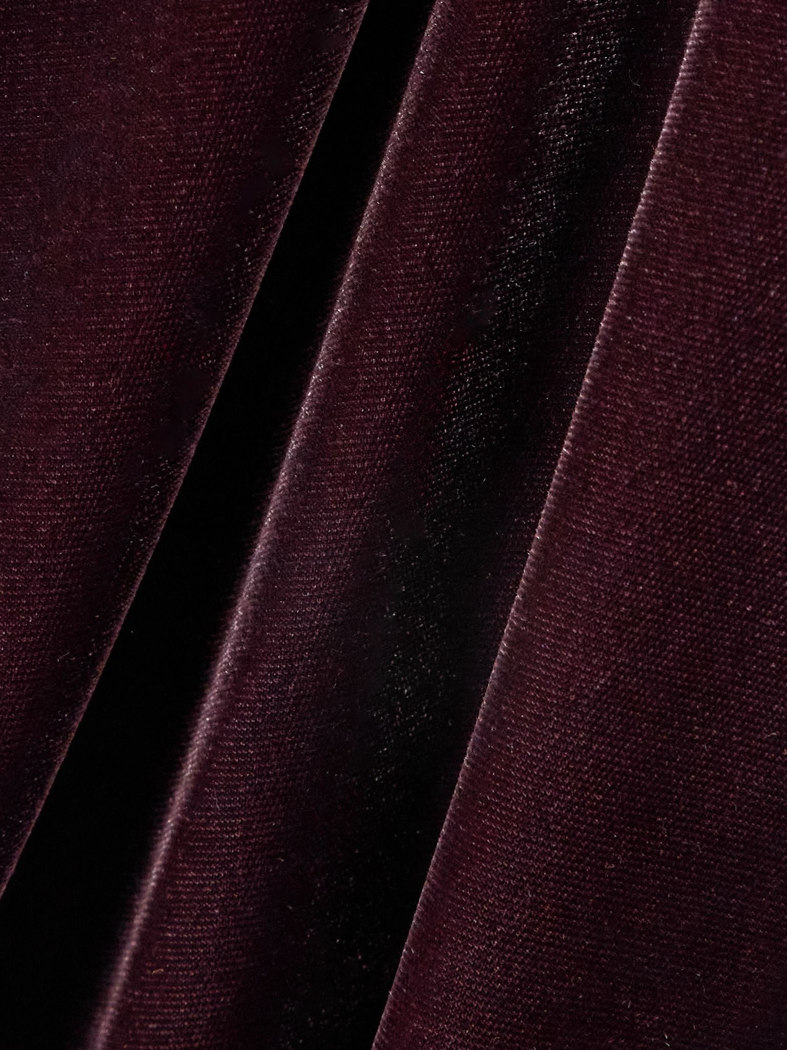 Strapless velvet midi dress Burgundy - 4