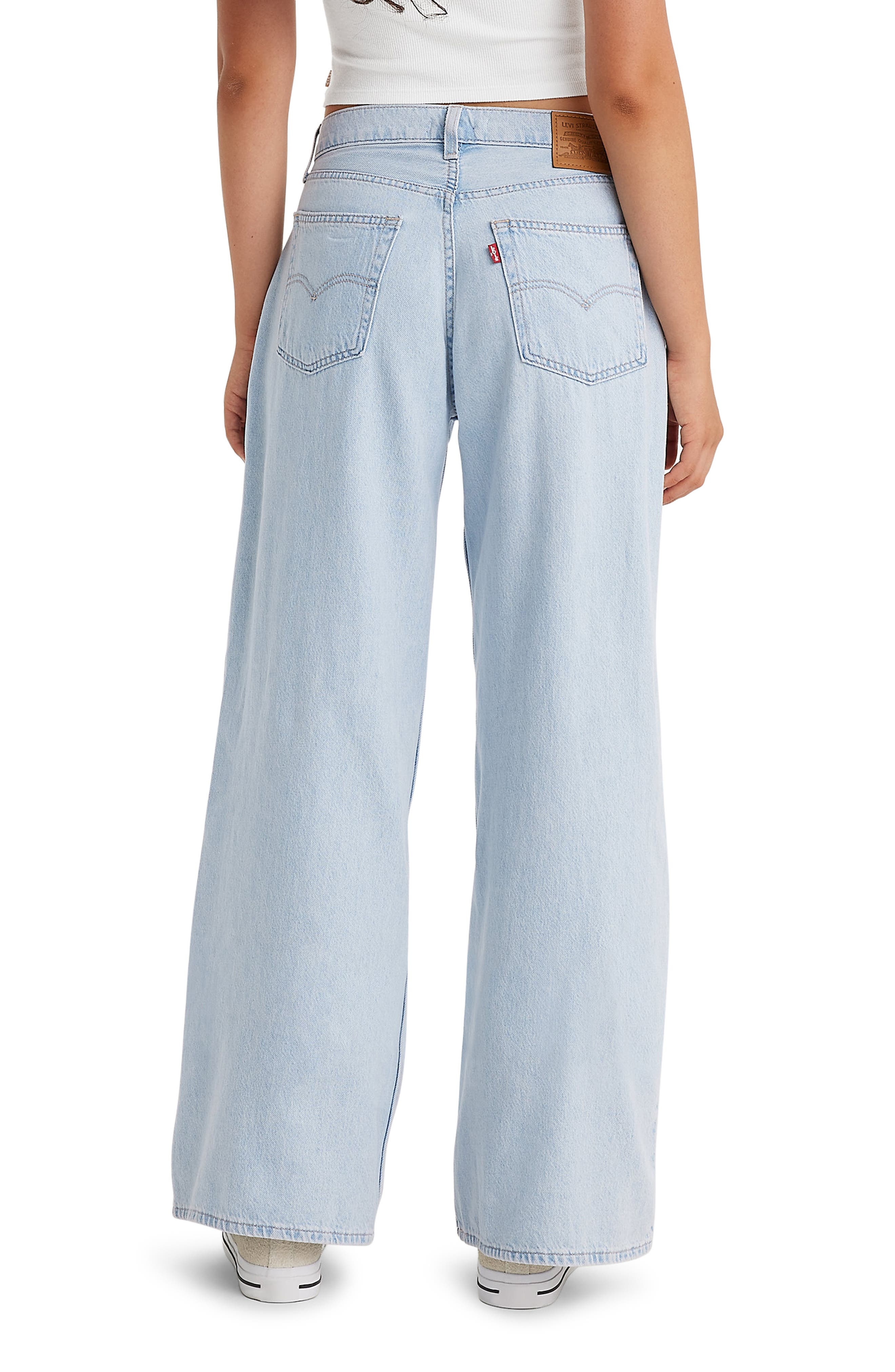 Baggy Wide Leg Dad Jeans - 2