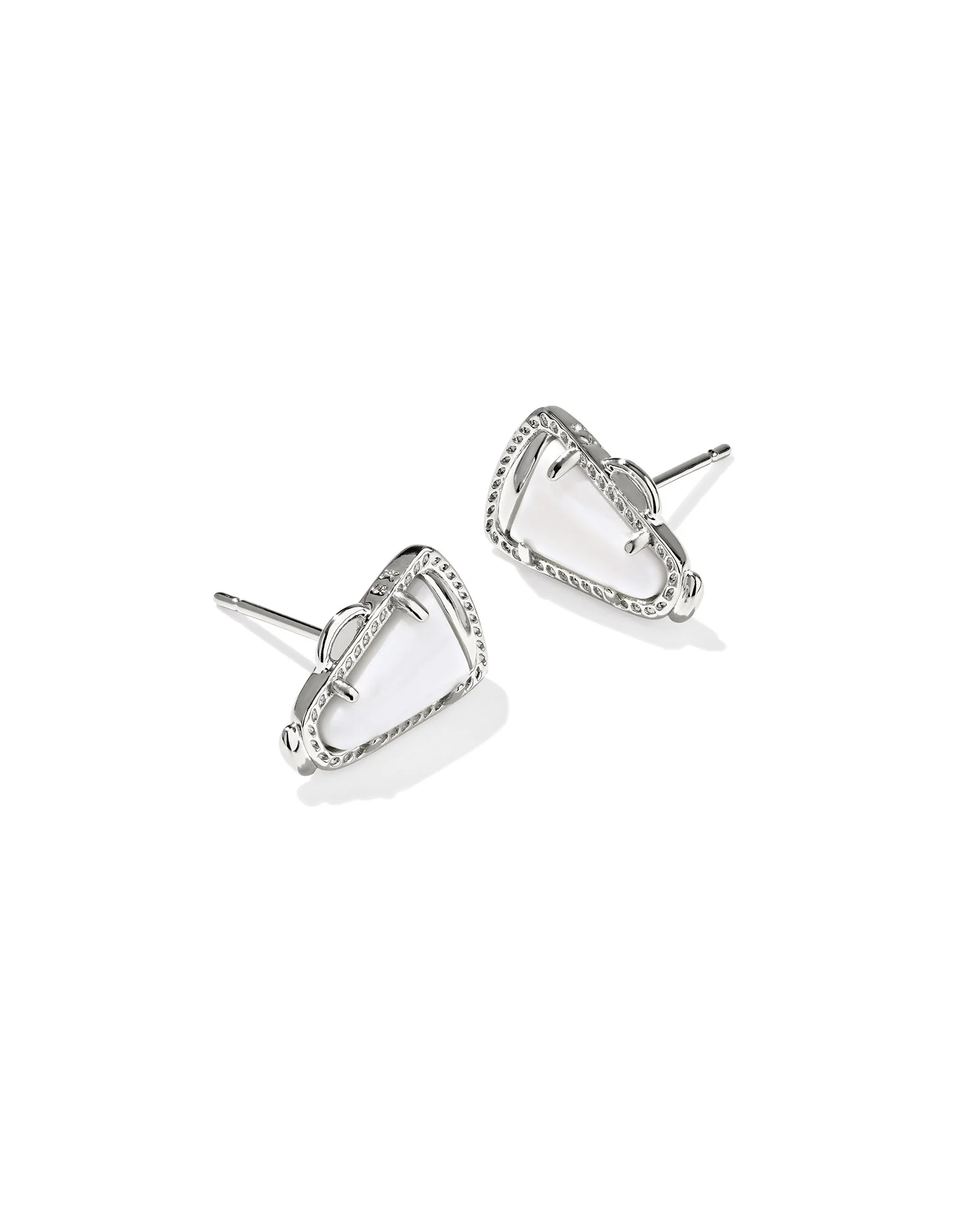 Cheer Silver Stud Earrings - 1