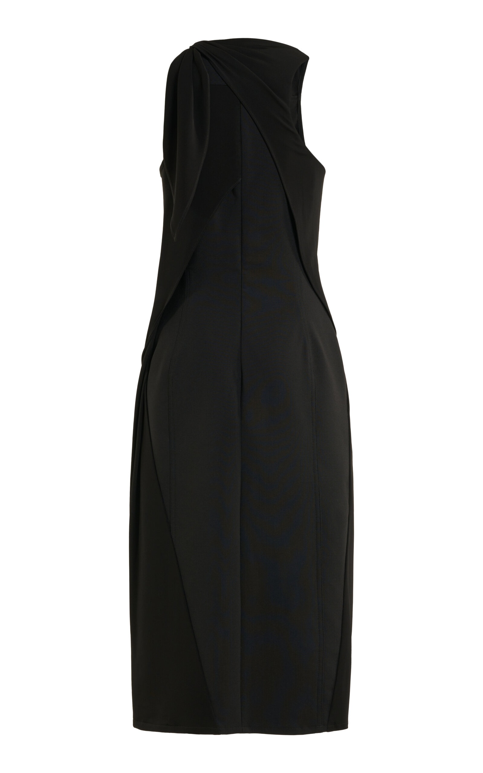 Knot Tailored Wool Maxi Dress black - 4