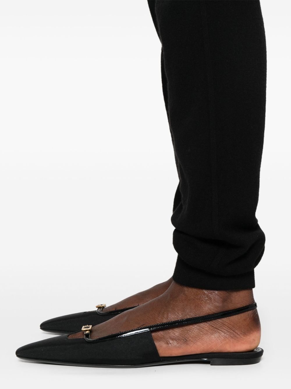 high-waisted cashmere leggings - 5