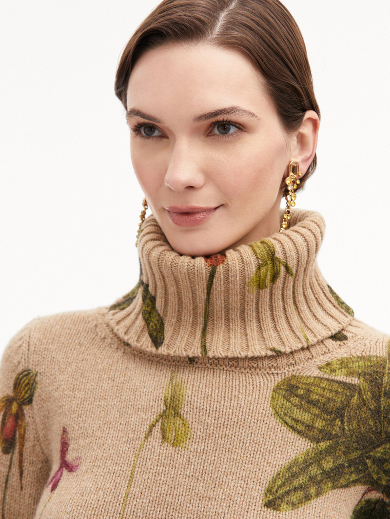 ORCHID PRINTED TURTLENECK PULLOVER 6