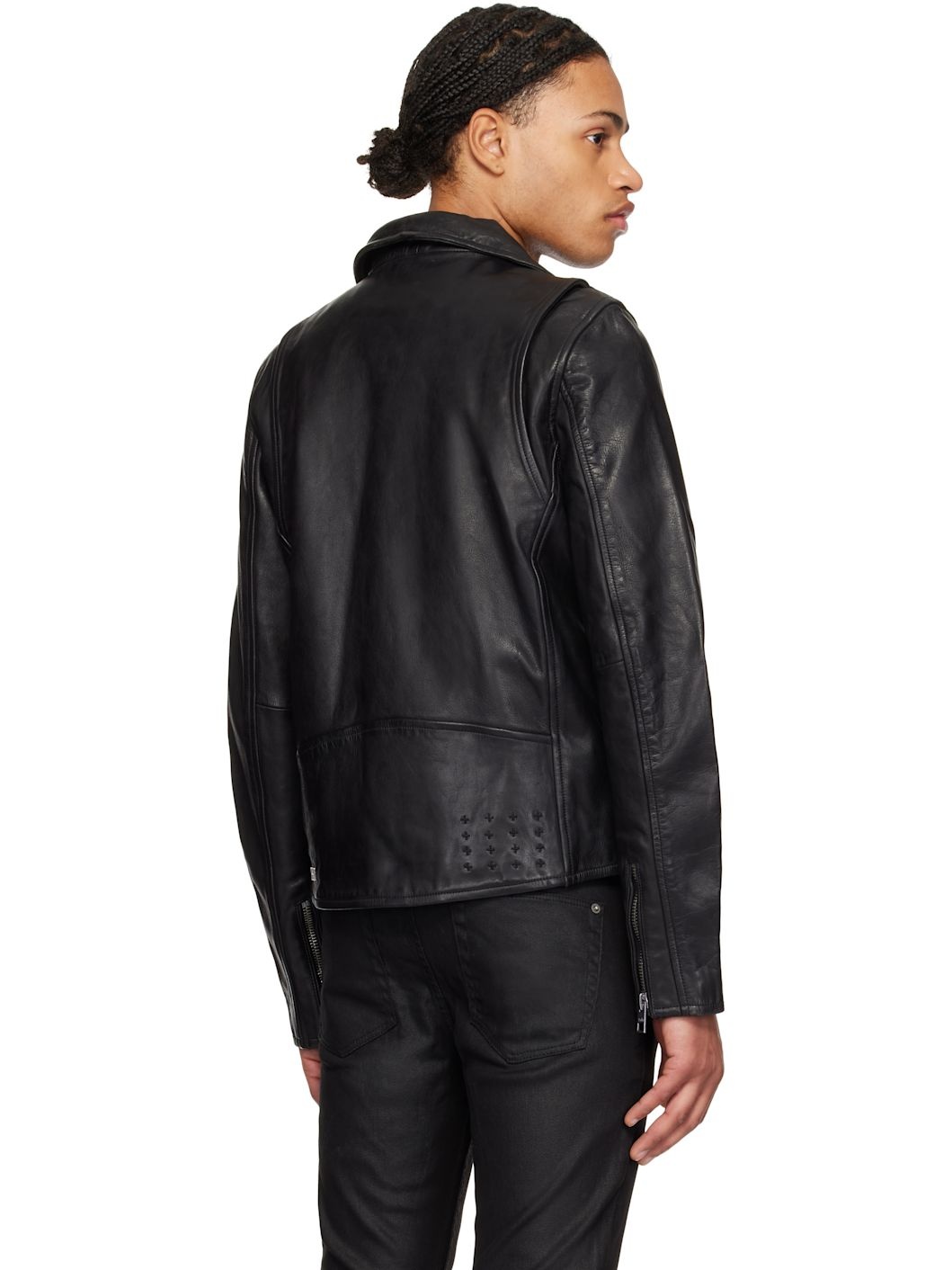Black Capitol Leather Jacket - 3