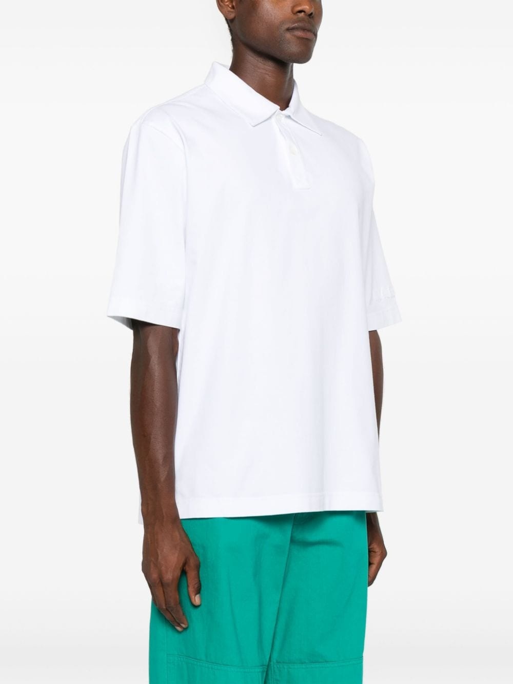 logo-patch polo shirt - 3