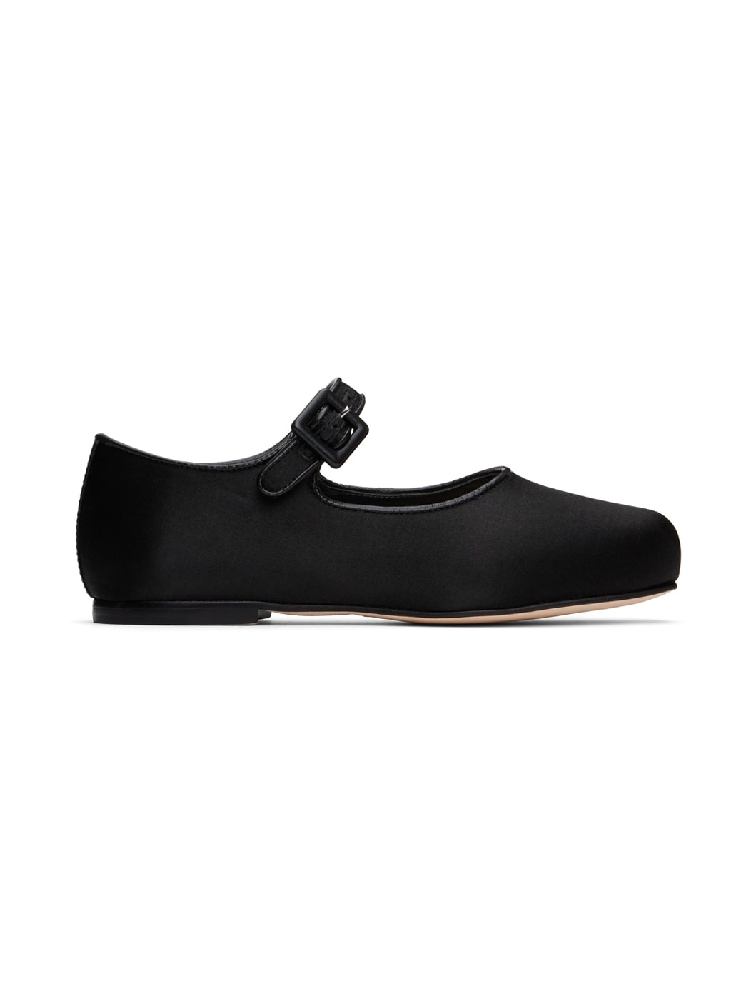 Black Mary Jane Pointe Ballerina Flats - 1
