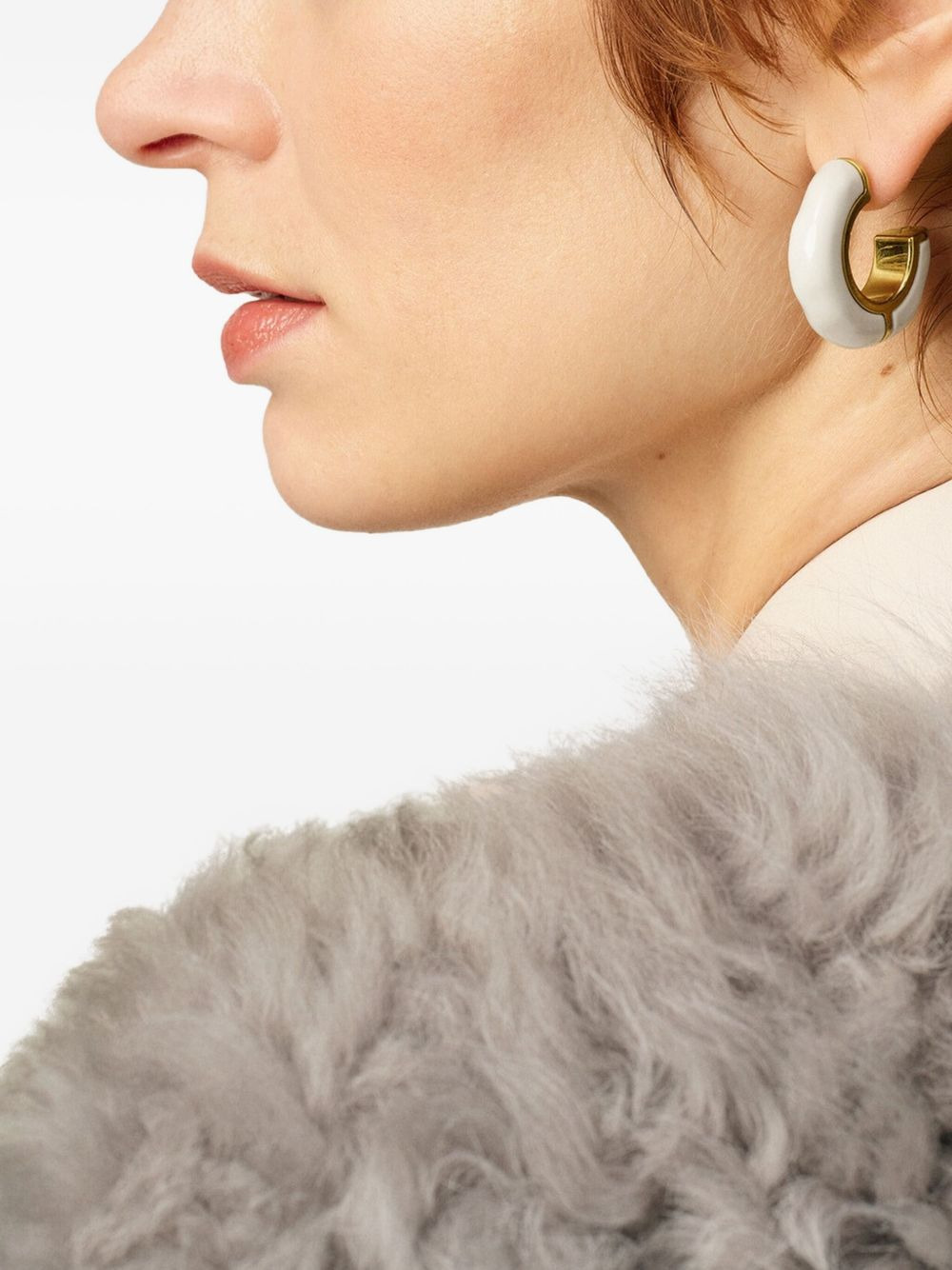 hammered lacquered earrings - 2