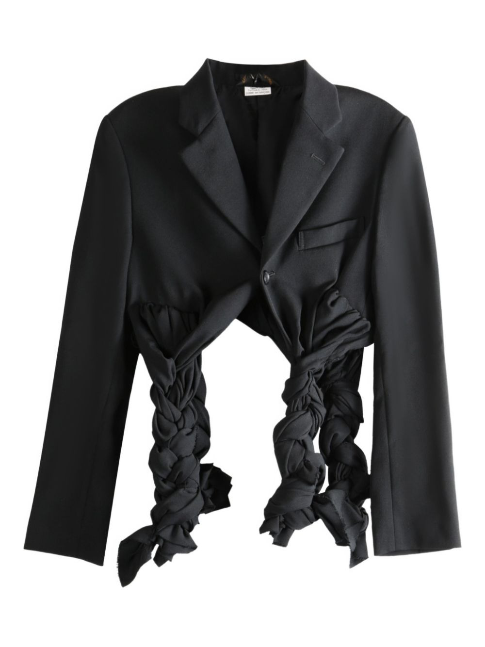 braided-detail cropped jacket - 1