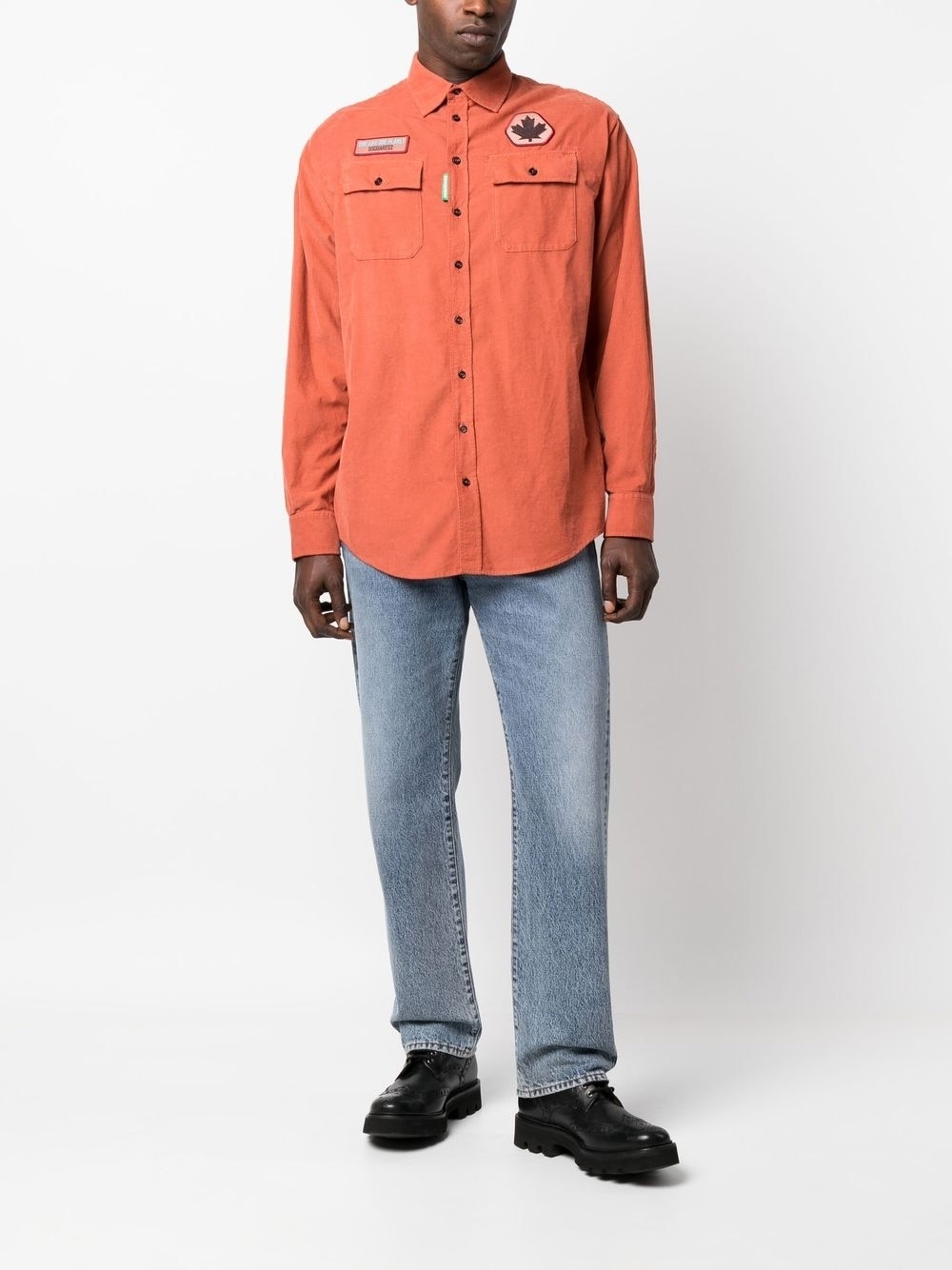 logo-patch long-sleeve shirt - 2