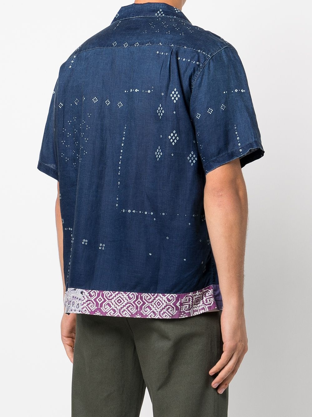 bandana-print short-sleeved shirt - 4